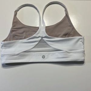 White outside, brown inside original lululemon sports bra!!